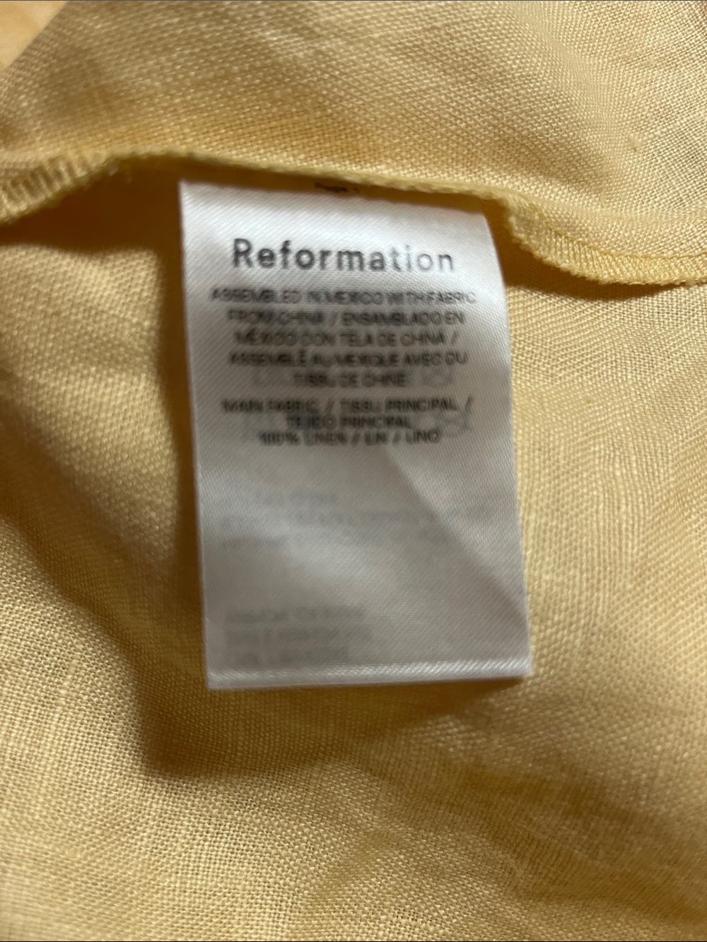 Reformation Davila Linen Dress In Parmesan Boho Milk Maid Prairie - Picture 11 of 12